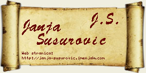Janja Susurović vizit kartica